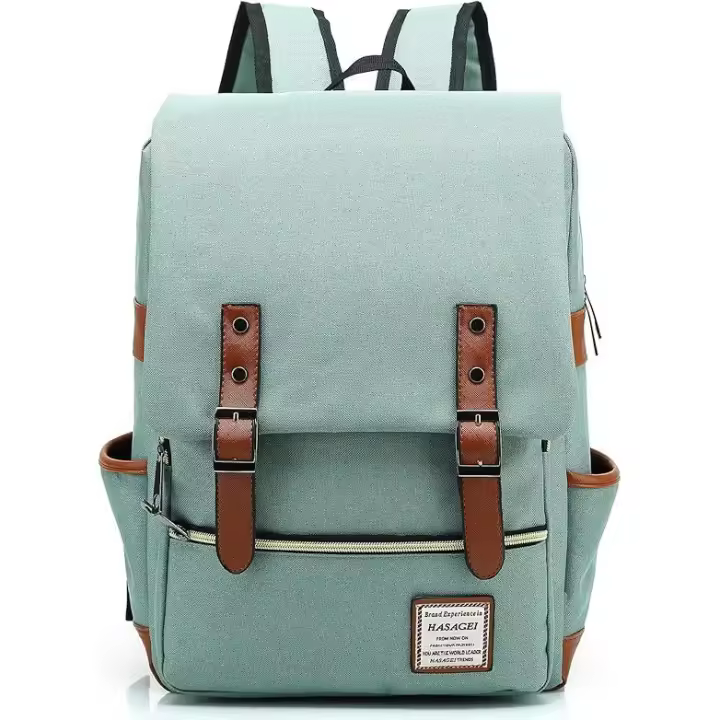 Mochipa Escolar informal unisex retro, mochipa para equipo portátil de viaje, para tableta mochipa (GREEN) (paquete de 1) - 1