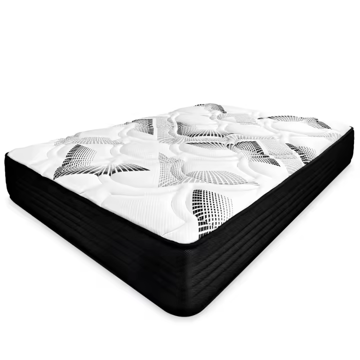 Duérmete Online - Colchón Viscoelástico con Muelle ensacado - Viscobox  - Blanco/Negro - Reversible -Transpirable - Altura 21cm  - Alta Gama - 1