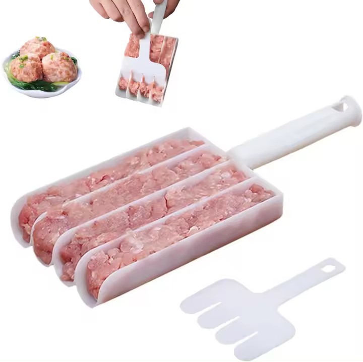 Cocina cuádruple albóndiga, carne multifuncional Baller cuchara con corte de pala, albóndiga antiadherente hacer - 1