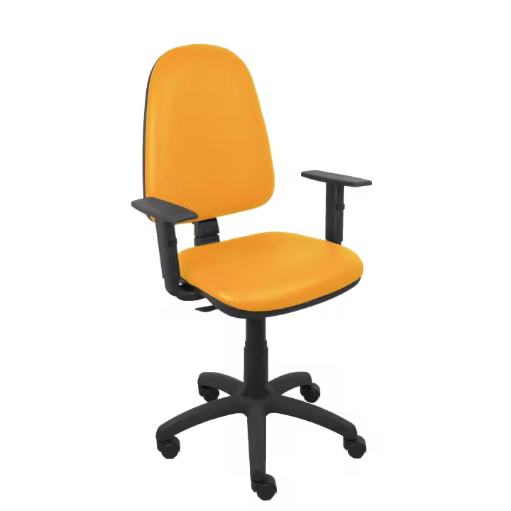 Silla de Oficina Piqueras Y Crespo Ergonómica Regulable en Altura con Brazos Naranja - 1