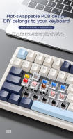 Teclado Mecánico De Juegos Inalámbrico K8 Con Retroiluminación Hot Swappable Bluetooth 2.4G Y Cableado Rojo Lineal Para PS4 PC Win Mac Gamer - details 8