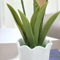 Bonsái Artificial De Tulipán Con Maceta Decoración Para Oficina Hogar Balcón Regalo De Boda Fiesta Adorno Externo Interior - details 5