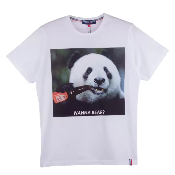 FRENCH KICK - Camiseta WANNABEAR WHITE - 1