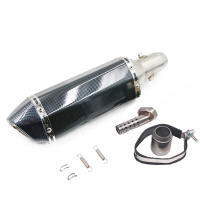 Silenciador De Moto De Fibra De Carbono 51mm Escape Ak Exhaust Universal Para CB400 Ninja250 MT09 Z800 Con Killer De DB - details 7