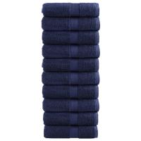 vidaXL Toallas 10 uds 100% algodón 30x30 cm 600 gsm toallita paño Color Antracita,  Azul,  Azul marino y mas - details 2