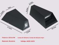 Lámpara De Pared Exterior Impermeable Moderna Para Porche Y Courtyard Iluminación Exterior En Dirección Vertical E Inversa Decorativa Fijación Autónoma Incluye Bombilla Material De Aluminio - details 0