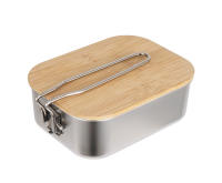 Caja Bento De Acero Inoxidable 900ML Con Tapa De Madera Para Camping Picnic Pesca Al Aire Libre Soporte Para Tetera Y Tabla De Cortar - details 4