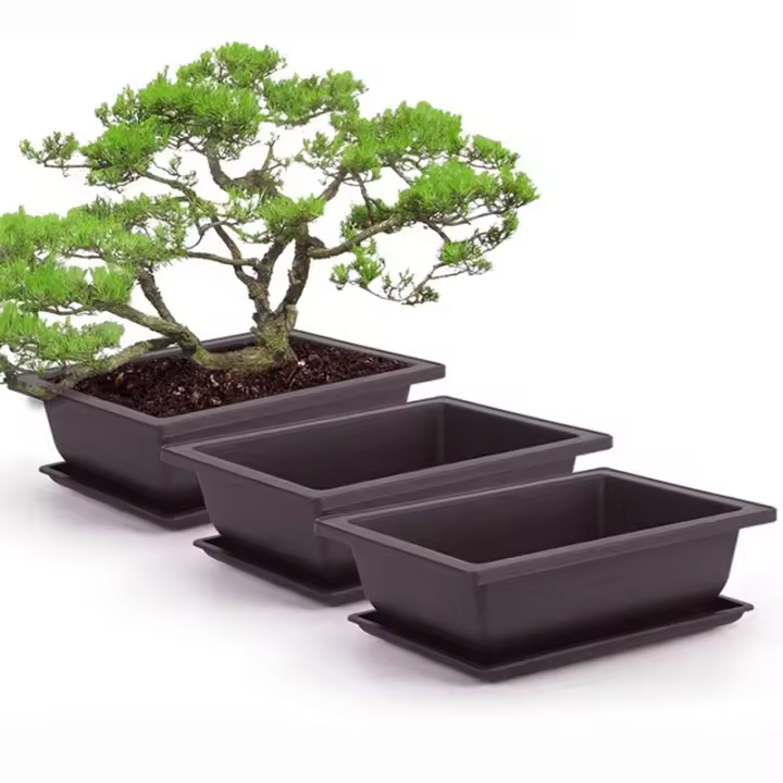 Maceta De Plástico Para Flor Square Bonsái Juego De Macetas De Balcón Basin De Jardinería 1PC - 1
