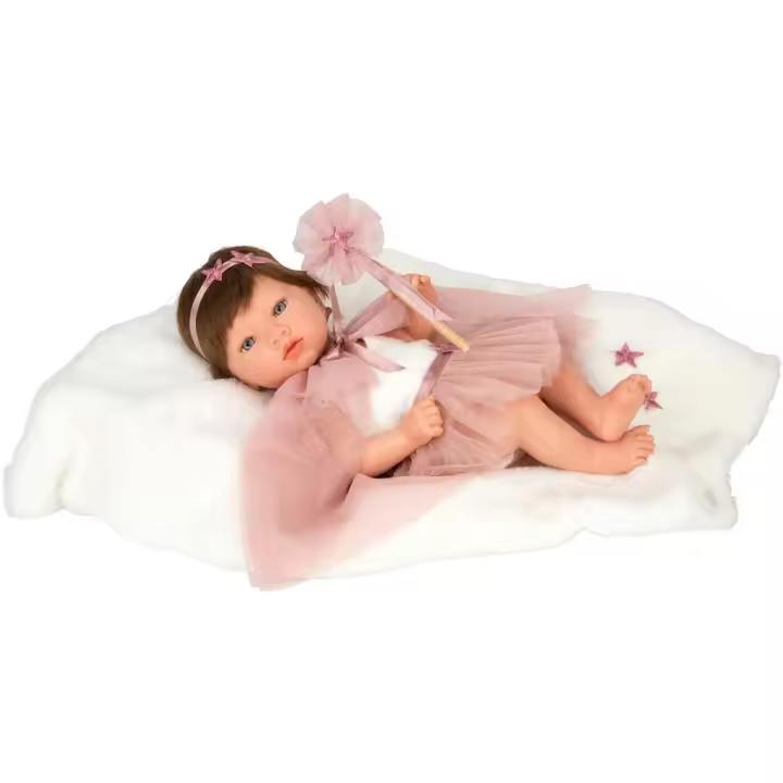 Muñeca Bebé Reborn Princess Rosa De 38 Cm Con Manta Juguetes Arias - 1