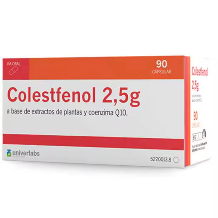Big Colestfenol 2 5g - Reducción de Colesterol 100% Natural- Colestfenol 2,5G 90caps a base de extractos de plantas y coenzima Q10 - 1