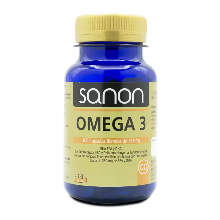 Sanon Omega 3 100 Capsulas  EPA, DHA y Vitamina E - 1