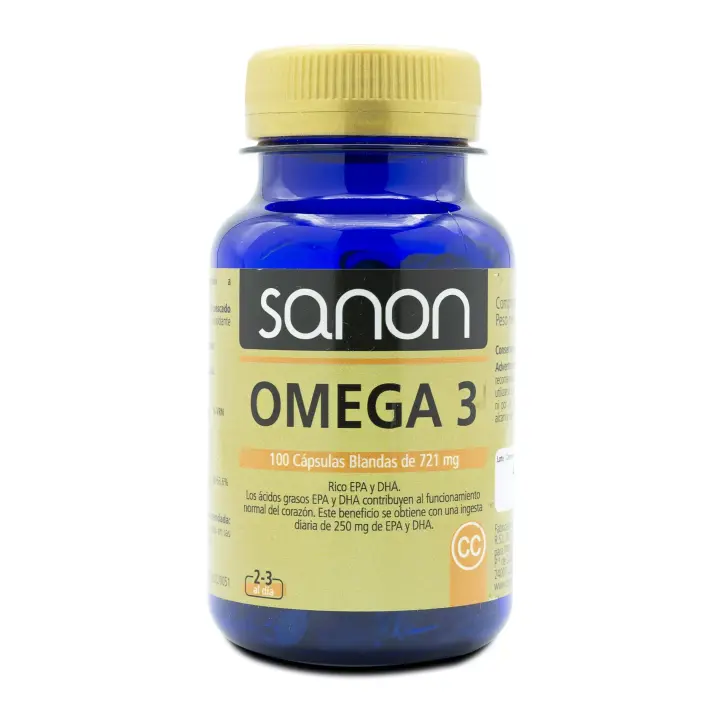 Sanon Omega 3 100 Capsulas  EPA, DHA y Vitamina E - 1