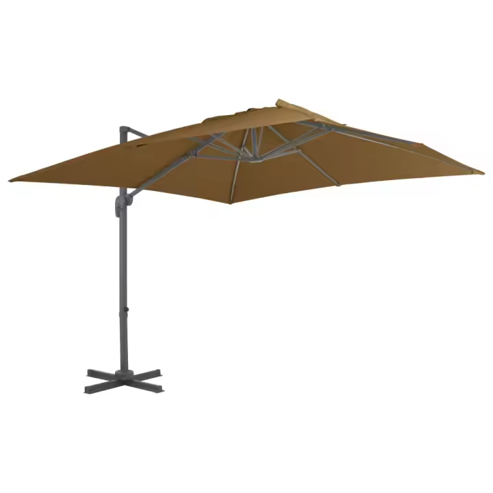 Sombrilla de Jardín con portátil gris taupe base - 1