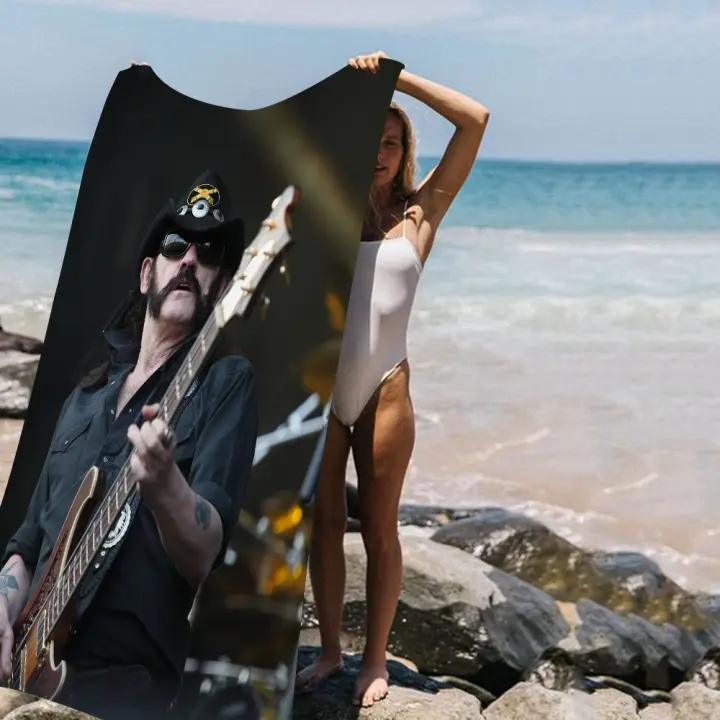 Toalla De Baño Microfibra Para Playa Y Gimnasio Estilo Anime Lemmy Kilmister Secado Rápido Decoración De Habitación Tamaño 30x60 Cm - 1