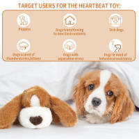 Juguete Interactivo Para Perros Puppy Dog Heartbeat Dinosaurio De Peluche Con Sonido De Corazón Juguetes Para Morder Para Entrenamiento En Caja Y Ayuda Al Sueño - details 5