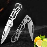 Cuchillo De Manzana Plegable De Acero Inoxidable Con Mango Antideslizante Y Llavero Para Accesorios De Cocina Mini Cuchillo De Bolsillo - details 0