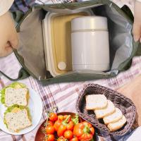 Bolsa Del Almuerzo,20x17.5x23.5cm, Bolsa de Nevera, Bolsa De Aislamiento Impermeable, Reutilizable Bolsa Porta Alimentos con Papel de aluminio, Bolsa de Almuerzo ,Bolsa De Almuerzo Isotérmica Portátil Multifuncional Adecuado Para Acampar, Trabajar, Viajar - details 1