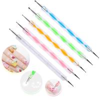 Kit De Herramientas De Arte De Uñas YIKOOLIN 5PCS Con 3 Pinceles De Pintura De Uñas Doble Final Y Herramienta De Puntos Para Diseño De Uñas - details 3