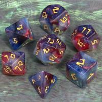 Juego De Dados Poliedros DND 7 Piezas Acrílico Colores Mezclados Y Brillo Juegos De Mesa RPG Souvenir Entretenimiento - details 6