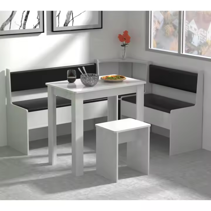 Banco de esquina Juego de comedor Banco Mesa Taburetes Esal Mini Banco de esquina Juego de comedor Banco Mesa Taburetes Esal Mini - 1