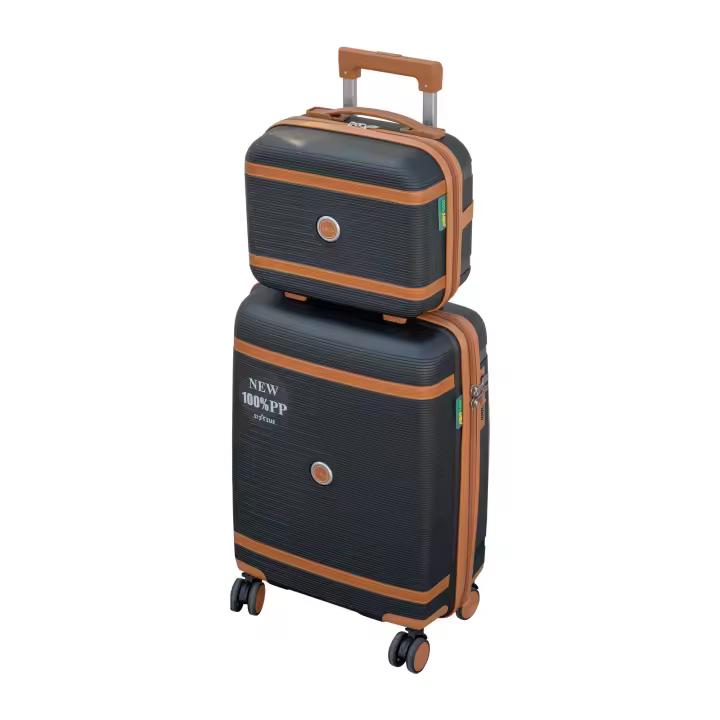 S7 STAR Juego de 2 maletas de viaje, Báscula de equipaje, Carcasa Ligera de PP, Asa con bloqueo a 3 alturas,Maleta grande, mediana y de cabina con un neceser,Trolleys,Ruedas Silenciosas Giratorias, Cerraduras de combinación,Equipaje de Bodega - 1