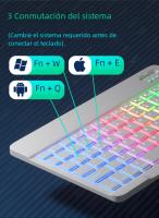 Teclado Inalámbrico Bluetooth Para Tablet Android iOS Windows Con Iluminación RGB Teclado Y Ratón Compatible Con iPad Y Teléfono - details 8