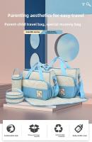 Bolso De Madre Y Bebé Estiloso De 5 Piezas Con Almohadilla Para Pañales Y Compartimento Para Botella Separado Gran Capacidad - details 3