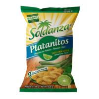 Soldanza - Pack  6 unidades Chips naturales - Plátanos maduros, Platanitos maduros picantes, Platanitos lima/limón, Plátanos verdes, Yuquitas / Yuca, Plátanos Tostones Patacones - Brindando el mejor de los sabores naturales - details 3