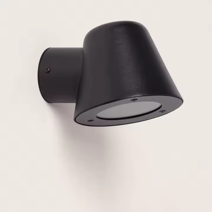 Ledkia Aplique de Pared Exterior Acero Inoxidable Darjan Oroco Negro Mate - 1