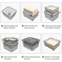 Prensa De Tofu 3 Capas Con Drenaje Integrado Hervidor De Cocina Ecológico Seguro Para Ambiente Herramienta De Preparación De Alimentos - details 8