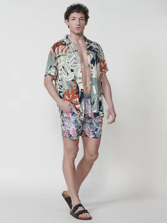 Koroshi Bañador con cintura ajustable para hombre - 1