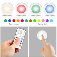 BIT Lámpara de Armario LED con Control Remoto Inalámbrico Cambio de Color RGB Luz Nocturna para Cocina Dormitorio Armario Counter Tipo de Bombilla RGB Fuente de Alimentación Batería DRY - details 1