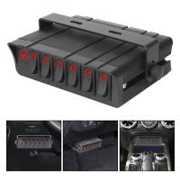 Panel De Interruptores Con 30A Fusible Y 6 Botones Para Coche Barco Remolque Caravana Indicador De Cuchilla Accesorios De Luces Toggle Para Camión - details 0