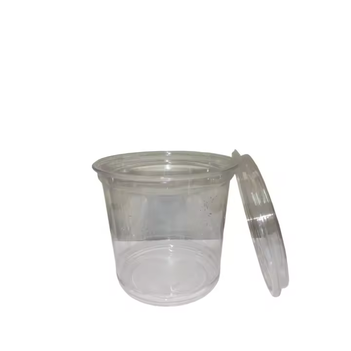 Tarrina PET de 750ml con tapa hermética - Contenedor plástico 750ml para alimentos (25 unidades) - 1