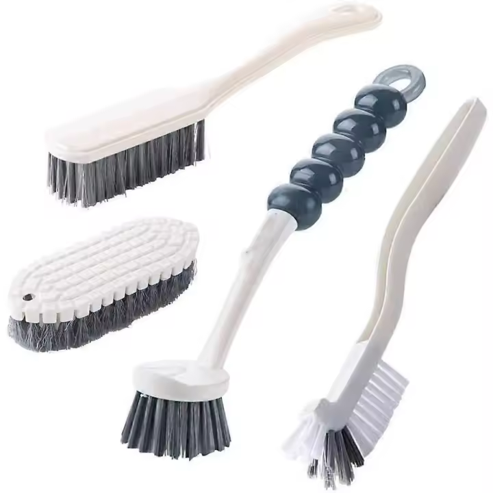 4-piece multi-purpose cleaning brush set for kitchen bathroom - 1