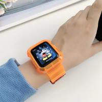 Carcasa Transparente + Correa Para Apple Watch Series 9 8 7 6 SE 5 Compatible Con Iwatch 3 Correa De Plástico 38mm 40mm 42mm 44mm 45mm 49mm - details 1