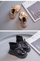 Zapatos De Escuela Para Niñas Negros Antideslizantes Con Lazo Elegante 2022 Cuero PU Botas De Moda Transpirables Para Niños Uniforme Del Reino Unido Casual Sin Tobillero - details 9