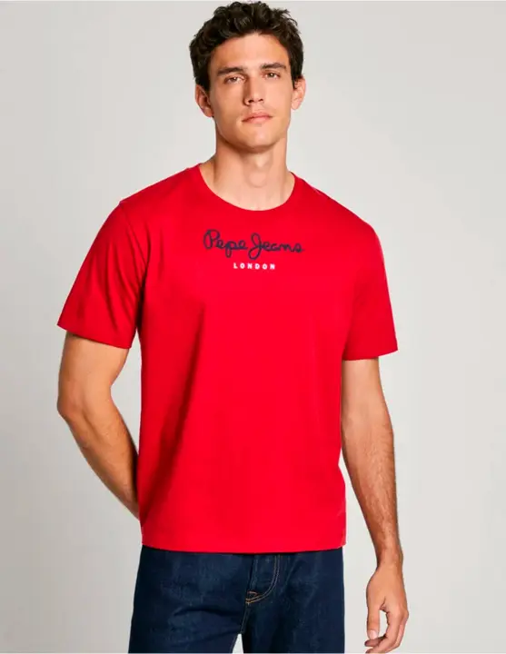 Camiseta Pepe Jeans Hombre Logo Eggo Rugby Red Regular Fit PEPE JEANS - 1