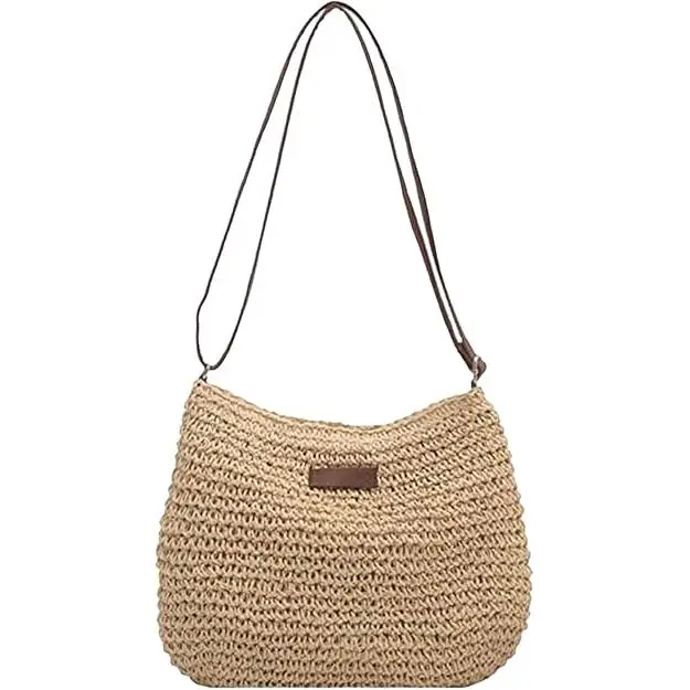 Bolso de Paja de Verano para Mujer - Beige - 1