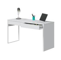 Mesa escritorio TOUCH reversible en Blanco Artik con 2 cajones, guías metálicas, pata lacada blanca, cantos PVC, tablero melaminizado tipo E1, estructura robusta, capacidad 25 kg, diseño funcional y silencioso con tacos ABS y cajones MDF - details 2