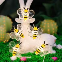 1 Pack De 20 Luces LED Forma De Abeja Operadas Con Batería Para Decoración De Habitaciones Plantas Patios Fiestas Bodas Navidad - details 4