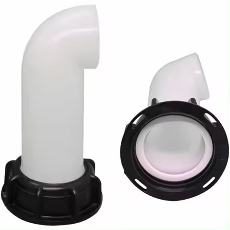 Boquilla de drenaje con tuerca, válvula de boquilla para tanque de agua, extensión para tanque IBC de 1000 l, extensión para agua de lluvia, boquilla de manguera, adaptador universal para conector de grifo de tanque IBC - 1