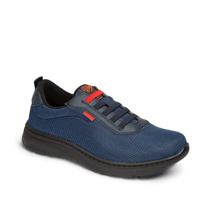 DIAN ALICANTE zapatilla de trabajo Marino TALLA 46 Zapatilla de trabajo con cierre de cordones elásticos, transpirable y repelente a líquidos. Suela MaxReact®, ultra ligera, flexible y muy resistente y antideslizante, relleno de un colchón interior - 1