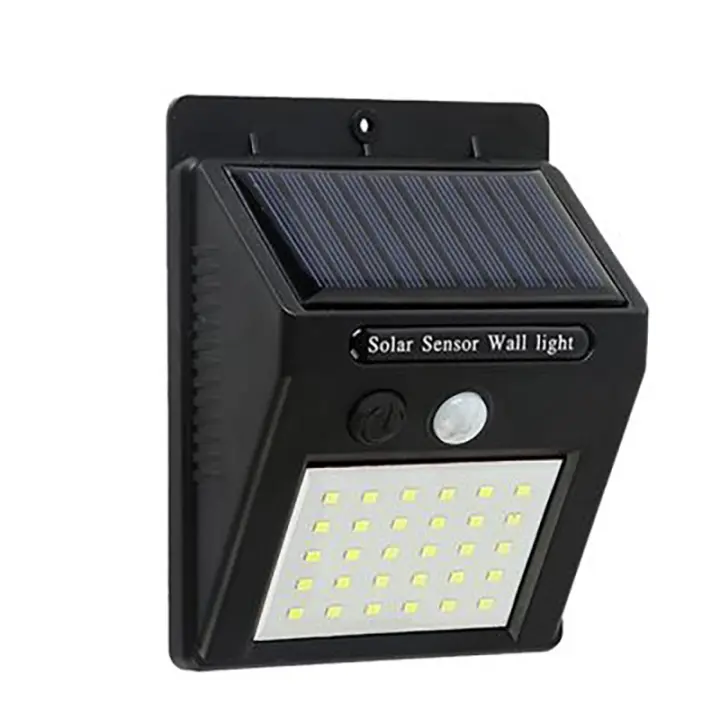 Elbat Aplique Led Solar - 30LM - Luz Fria 6500K - Sensor de Movimiento - Bateria 1200mAh - 1