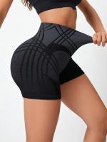 Shorts De Yoga Con Gradiente Para Mujer Cintura Alta Levantamiento De Caderas Y Ajuste Abdominal Deporte Y Fitness Moda Transpirable Y Cómoda - details 12