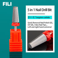 Broca Profesional Para Uñas 5 En 1 Cutter De Carburo De Tungsteno Accesorio Para Eliminar Esmalte De Uñas Y Gel UV Herramienta De Manicura - details 4