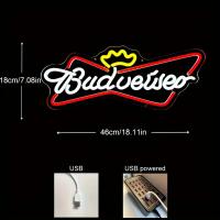 Budweiser Neón Sign LED Colorido Montaje En Pared Ideal Para Fiestas De Cerveza Festivales Cumpleaños Y Decoración Del Hogar - details 4