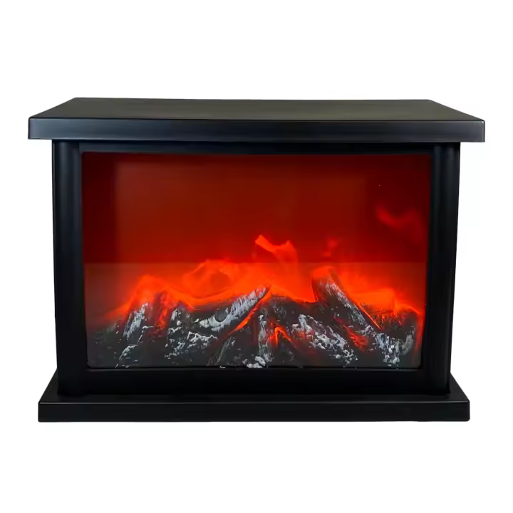 Chimenea artificial con luz led para decoración hogar interior Navidad - 1