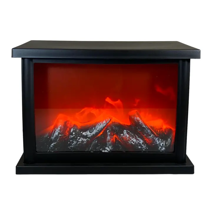 Chimenea artificial con luz led para decoración hogar interior Navidad - 1