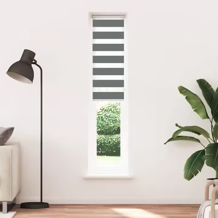 Estor cebra gris oscuro 40x200cm tejido ancho 35,9 cm poliéster - 1